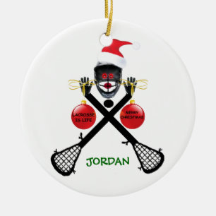 Lacrosse is Life Christmas Ceramic Tree Decoration