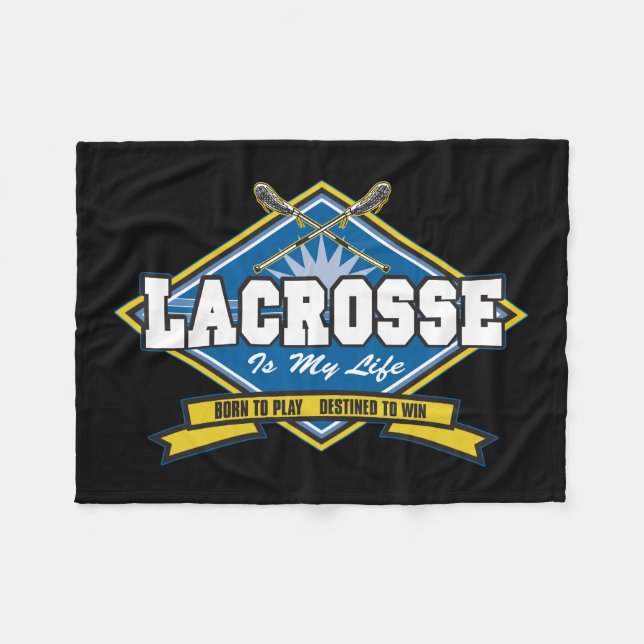 Lacrosse is My Life Fleece Blanket (Front (Horizontal))