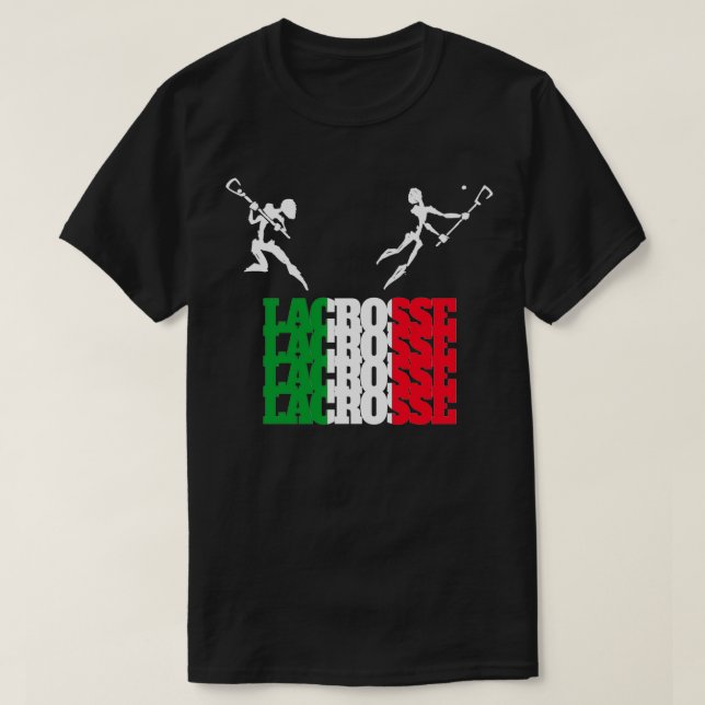 Lacrosse Italy Italian Lacrosse T-Shirt (Design Front)