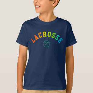 Lacrosse kid's shirt - colourful curved text