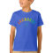 Lacrosse kid's shirt - colourful curved text