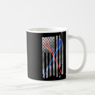Lacrosse Lax American Flag Coffee Mug