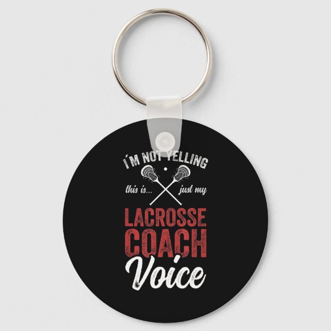 Lacrosse LAX American Flag  Key Ring (Front)