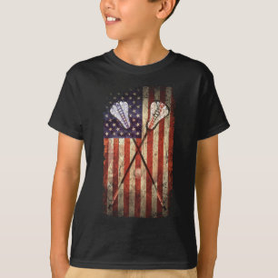 Lacrosse LAX American Flag T-Shirt