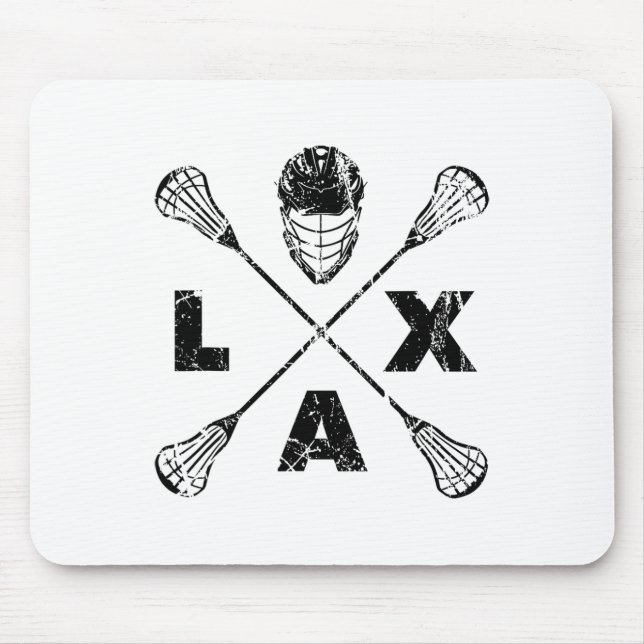 Lacrosse Lax Cross Axis Black Colorway  Mouse Mat (Front)