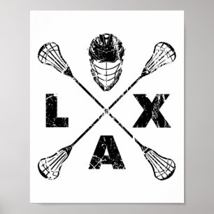 Lacrosse Lax Cross Axis Black Colorway Poster