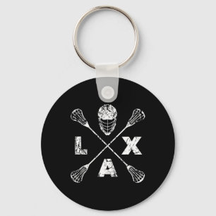 Lacrosse Lax Cross Axis Key Ring
