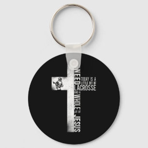 Lacrosse Lax Cross Faith Christian All I Need Toda Key Ring