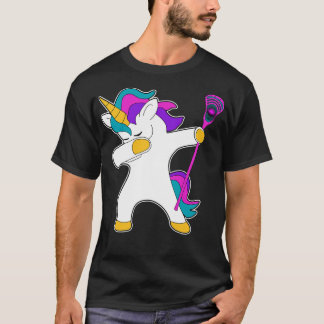 Lacrosse Lax dab dabbing Unicorn Gift  Fan T-Shirt