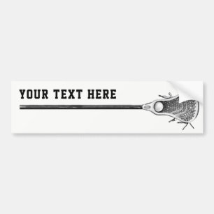 Lacrosse Lax Stick Bumper Sticker