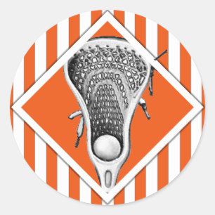 Lacrosse Lax Team Orange Classic Round Sticker