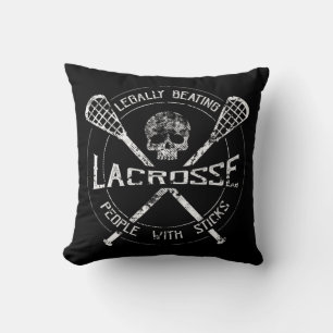 Lacrosse Legally Beating People With Sticks-Fun De Cushion