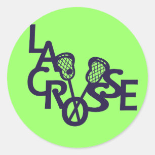 Lacrosse Letters Classic Round Sticker