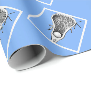 Lacrosse Light Blue Gift Wrapping Paper