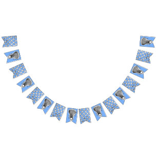 Lacrosse Light Blue Team Bunting Flags