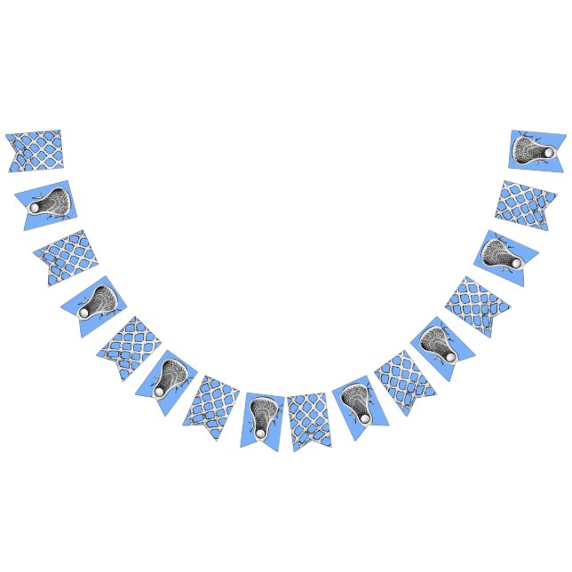 Lacrosse Light Blue Team Bunting Flags (All)