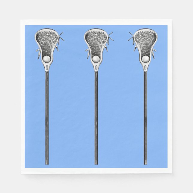 Lacrosse Light Blue Team Napkins (Front)