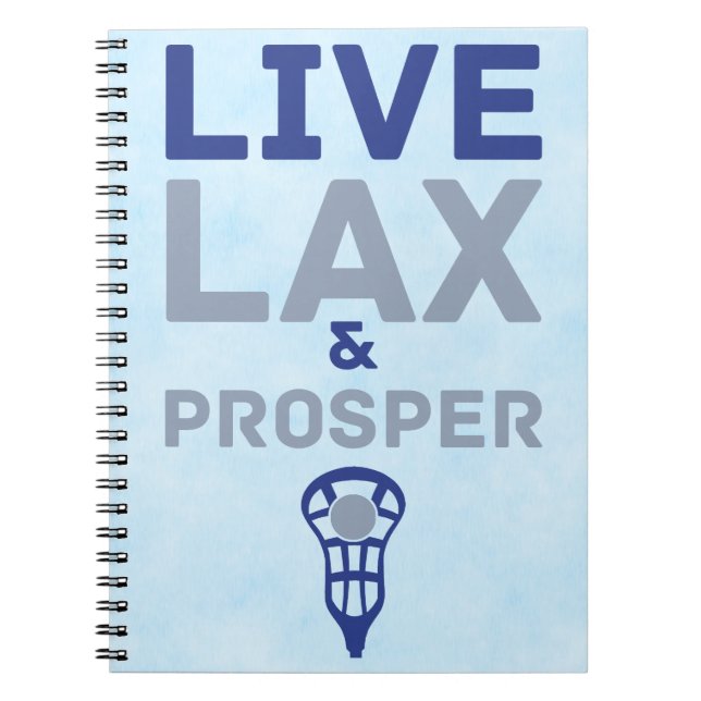 Lacrosse Live LAX and Prosper Notebook (Front)