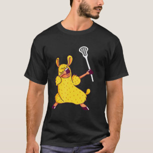 Lacrosse Llama Dabbing Llama Lacrosse T-Shirt
