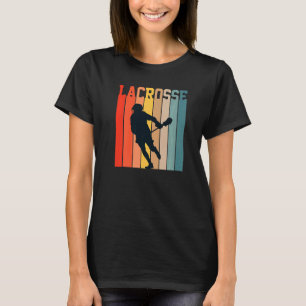 Lacrosse Love Lax Sport Players Teams Coach Retro  T-Shirt