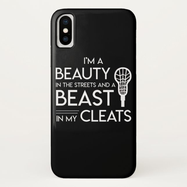 Lacrosse Lover Beauty Streets Beast Cleats Case-Mate iPhone Case (Back)