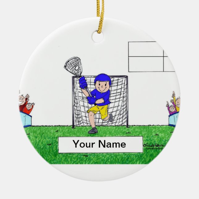 LaCrosse - Male Ceramic Tree Decoration (Front)
