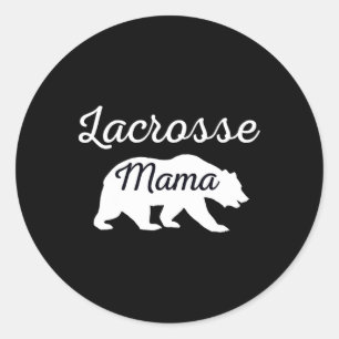 Lacrosse Mama Mum Women Lax Player Gift Classic Round Sticker