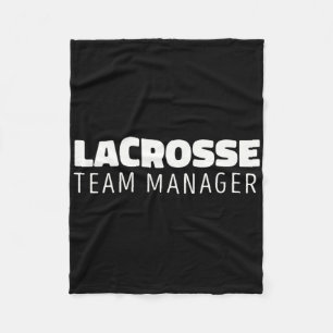 Lacrosse Manager Shirt High School And College Tea Fleece Blanket