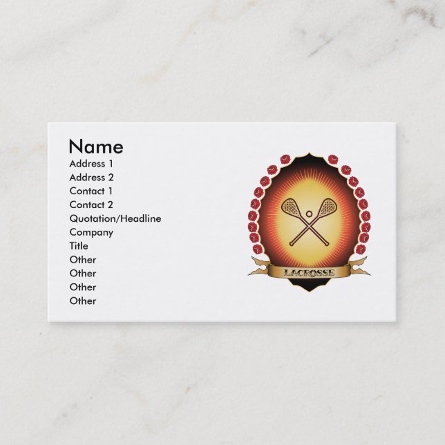 Lacrosse Mandorla Business Card (Front)