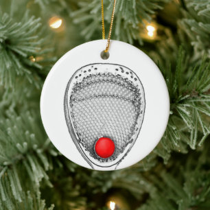 Lacrosse Merry Lax-mas Christmas Ceramic Tree Decoration
