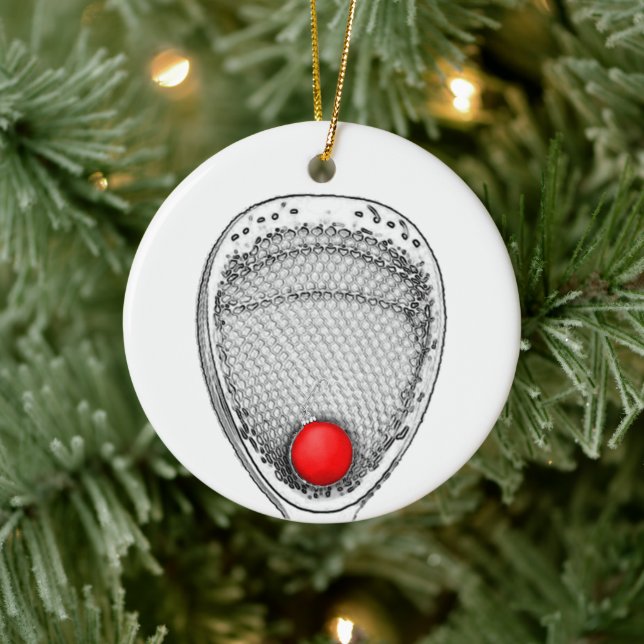 Lacrosse Merry Lax-mas Christmas Ceramic Tree Decoration (Tree)
