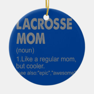 lacrosse Mom Definition Funny Vintage Gift Mom Ceramic Tree Decoration
