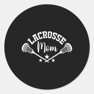 Lacrosse Mom Lacrosse Stick Wife Women Lacrosse  Classic Round Sticker