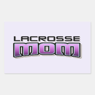 Lacrosse MOM Rectangular Sticker