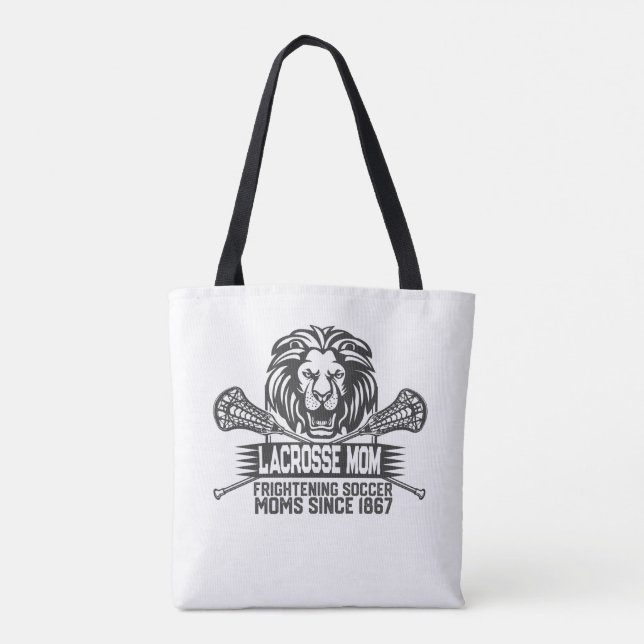 Lacrosse Moms Frightening Soccer Moms Since 1867 Tote Bag (Back)