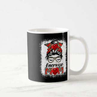 Lacrosse Mum Game Day Messy Bun Leopard Mother's D Coffee Mug