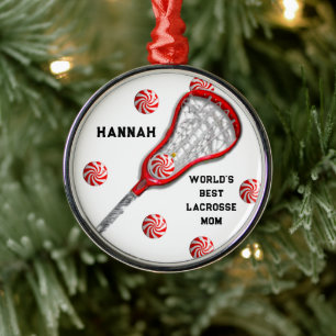 Lacrosse Mum Gift Metal Tree Decoration