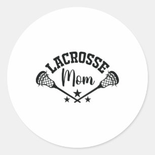 Lacrosse Mum Lacrosse Stick Wife Women Lacrosse 1 Classic Round Sticker