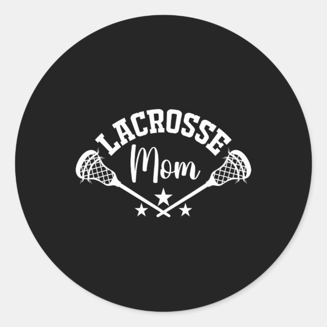 Lacrosse Mum Lacrosse Stick Wife Women Lacrosse  Classic Round Sticker (Front)