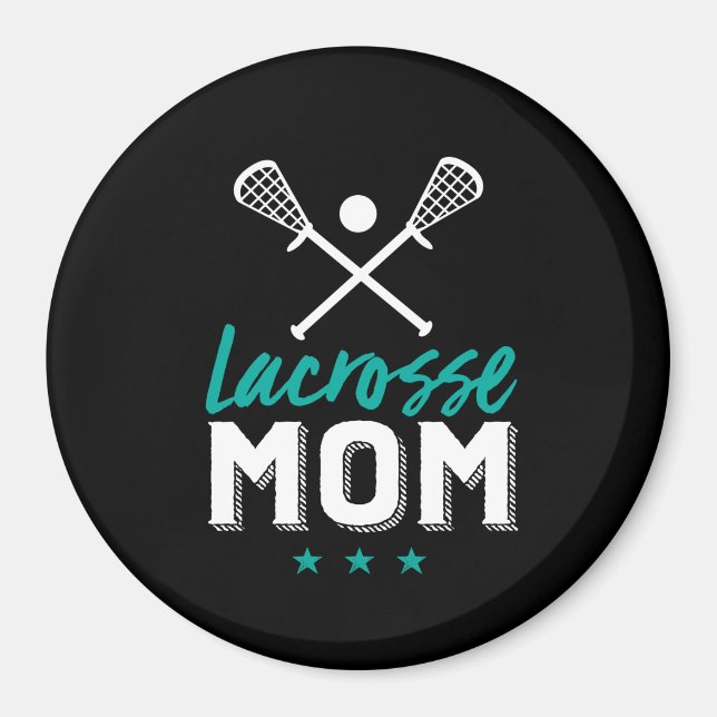 Lacrosse Mum Proud Mother of Sports Player Kid Magnet (Front)