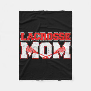 Lacrosse Mum Vintage Retro Lacrosse Stick Sun Gift Fleece Blanket