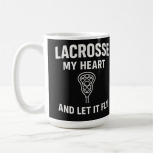 Lacrosse My Heart and Let It Fly Inspirational L Coffee Mug