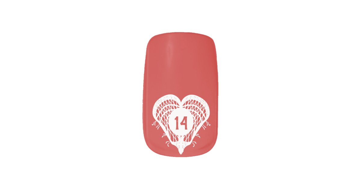 Lacrosse My Heart Minx Nail Art Zazzle.co.uk