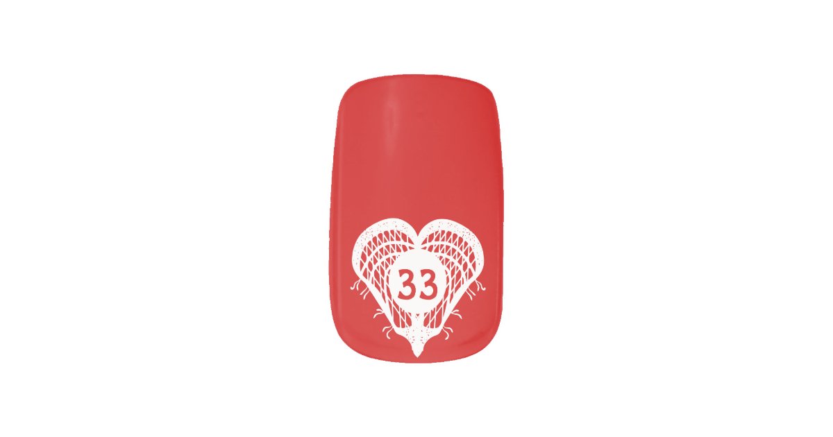 Lacrosse My Heart Minx Nail Art Zazzle