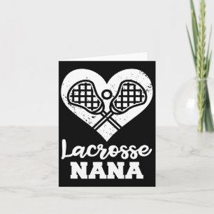 Lacrosse Nana Heart Funny Lacrosse Player Nana Card