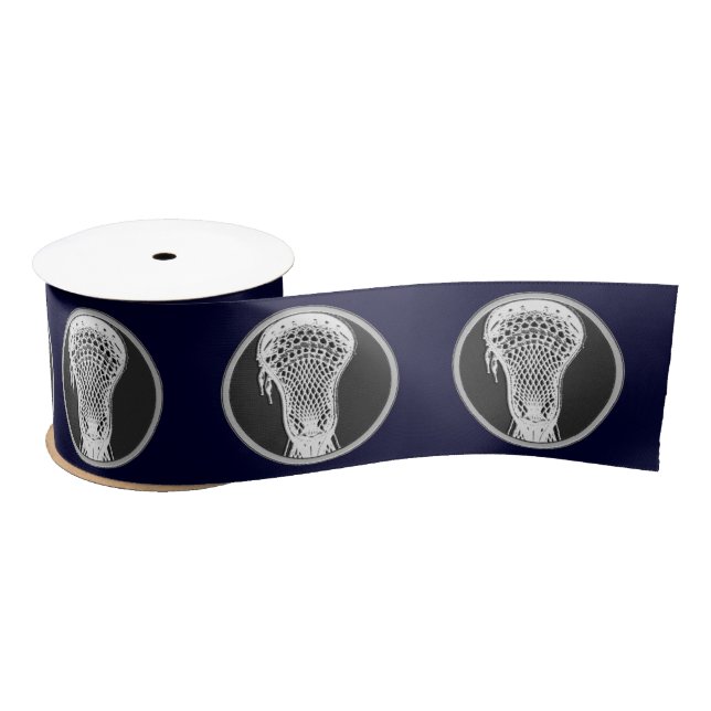 Lacrosse Navy Blue Satin Ribbon (Spool)