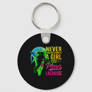 Lacrosse Never Underestimate A Girl Who Plays Lacr Key Ring
