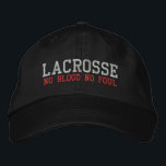 Lacrosse No Blood No Foul Embroidered Cap<br><div class="desc">This item is embroidered. You may see some extra threads between parts of the design. These will be clipped prior to being shipped. CLICK ON OUR STORE LINK To See More. Embroidered Lacrosse Caps Sweatshirts Shirts & Bags: Embroidered Lacrosse designs are new this year. Buy this Lacrosse No Blood No...</div>