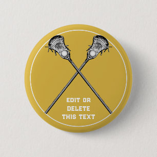 Lacrosse Novelty Gifts 6 Cm Round Badge