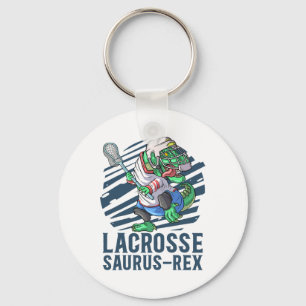 Lacrosse-o-saurus T Rex Dinosaur With Lacrosse Sti Key Ring